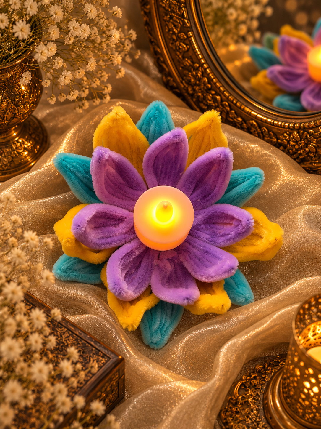 Vintage Flower Tea light holders