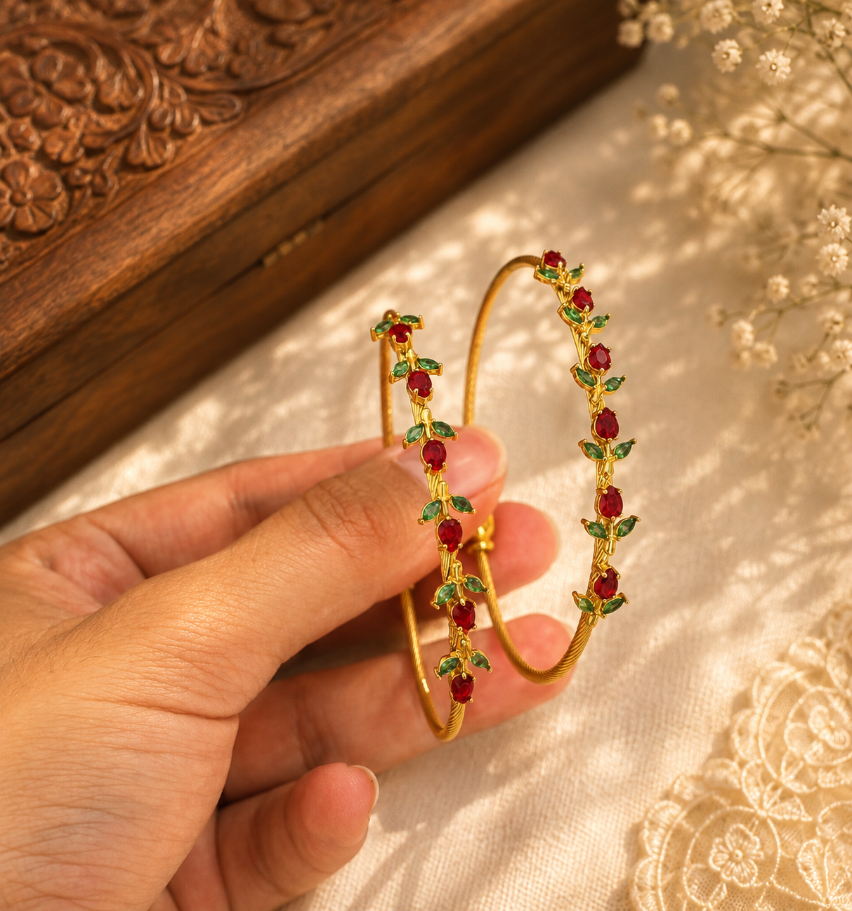 Cherry Red Tulip Kada