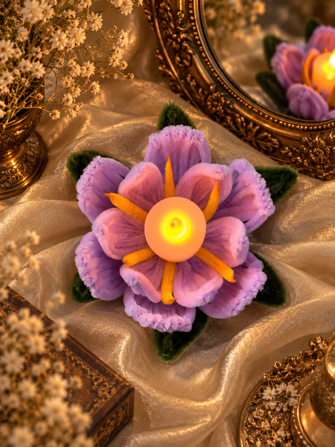 Vintage Flower Tea light holders