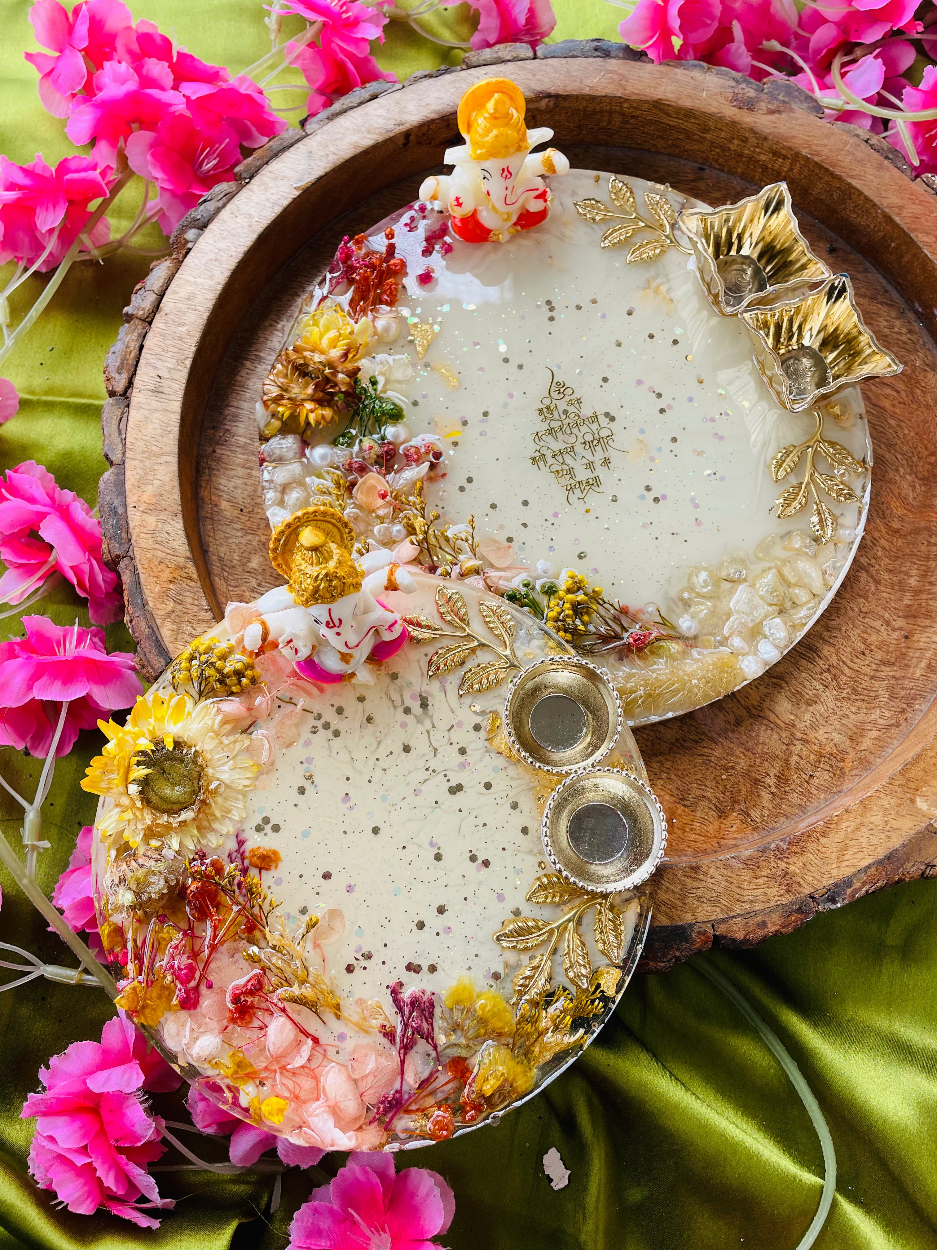 resin pooja platter