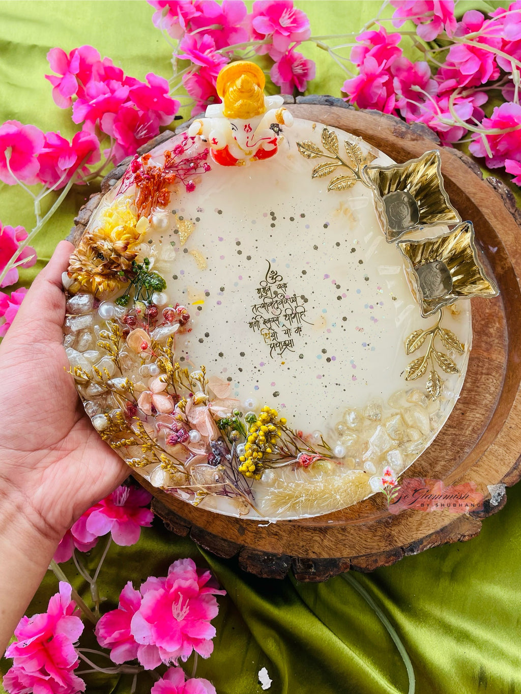 resin pooja platter