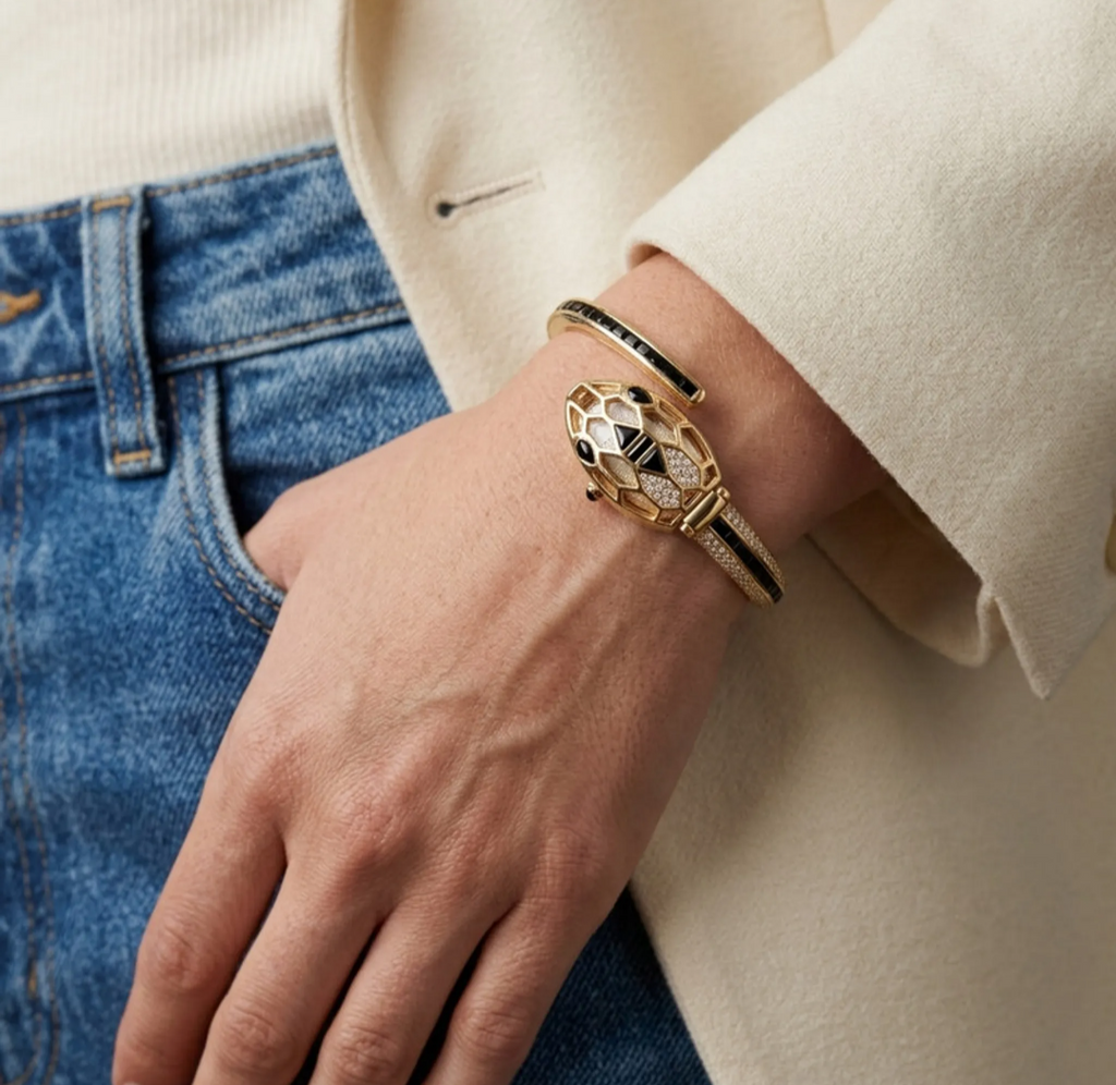 Red Serpentina Watch Bracelet – Anti-Tarnish Luxury Cuff
