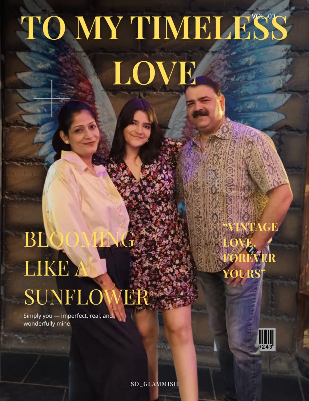 To My Timeless Love custom family magazine cover