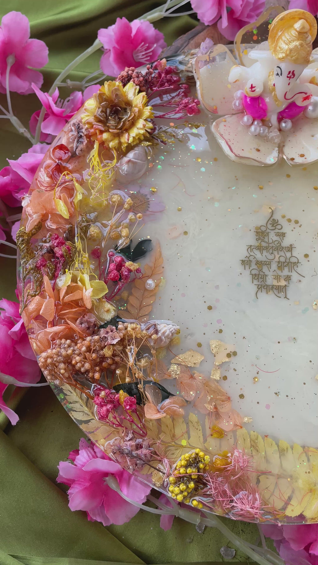 resin pooja platter