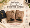 Personalised Glitter passport covers