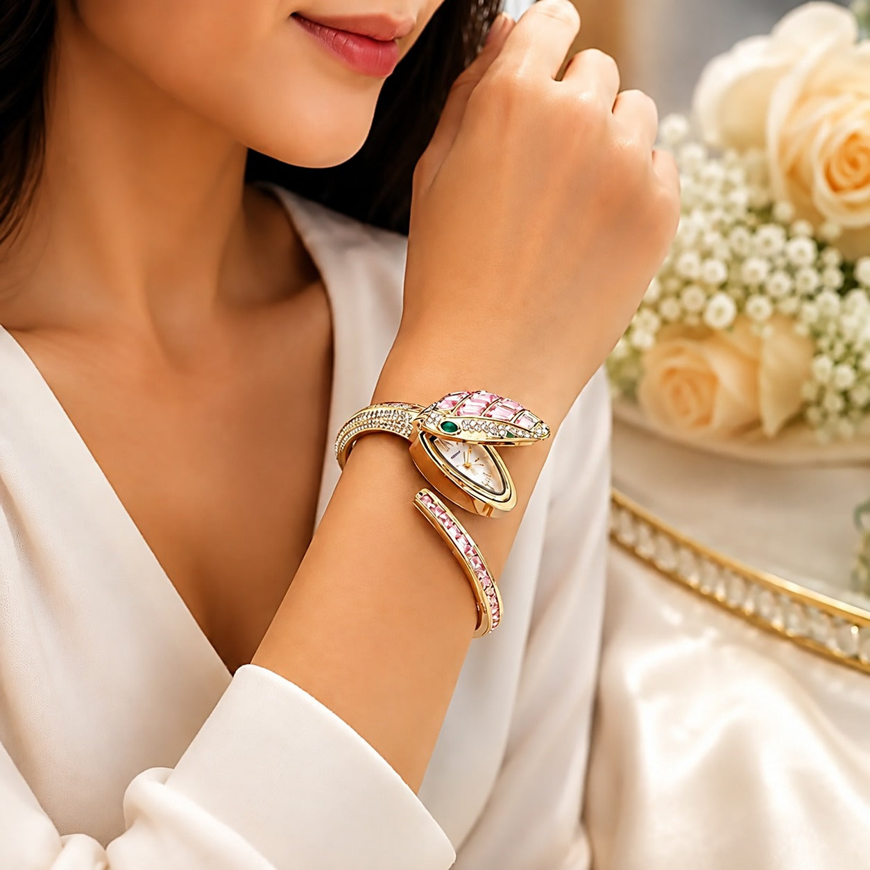 Baby pink Serpent Watch